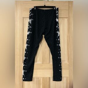 Ovi Black and White Patterned Leggings